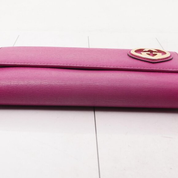 Gucci Heart Interlocking GG Long Continental Snap Wallet Pink Limited Edition - Picture 4 of 13
